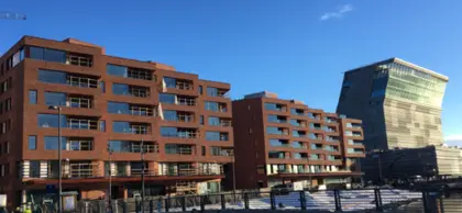 The low-reflective solar control glass at Munch Brygge 