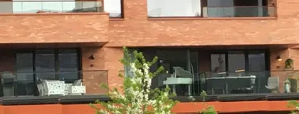 A white grand piano at Munch Brygge