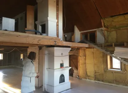 Once the concrete floor was in place, there was still a year of work left